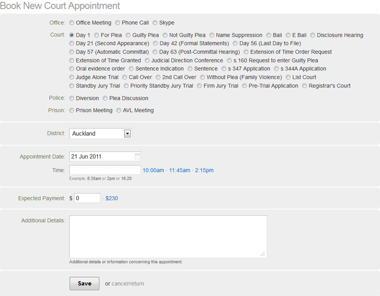 Court Appointments