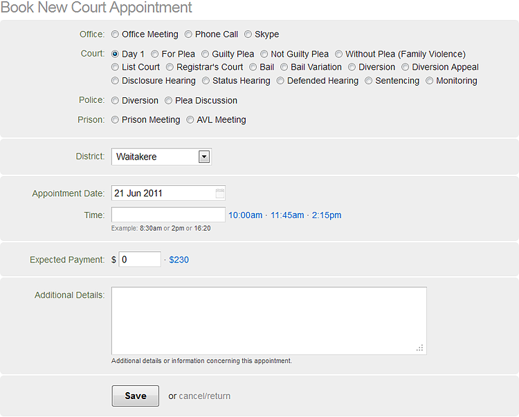Court Appointments
