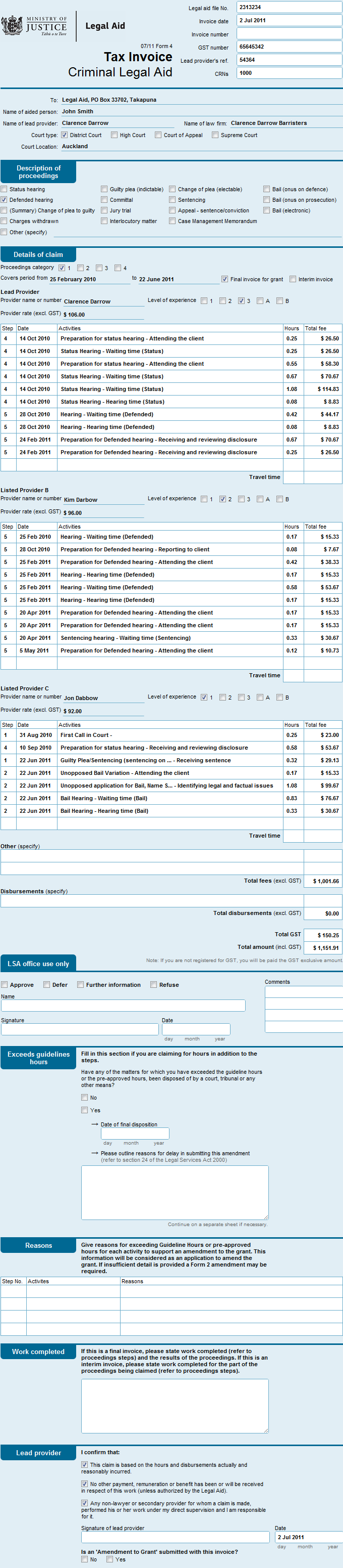 Invoicing